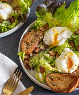 Classic Lyonnaise Salad with Dijon Olive Oil Dressing