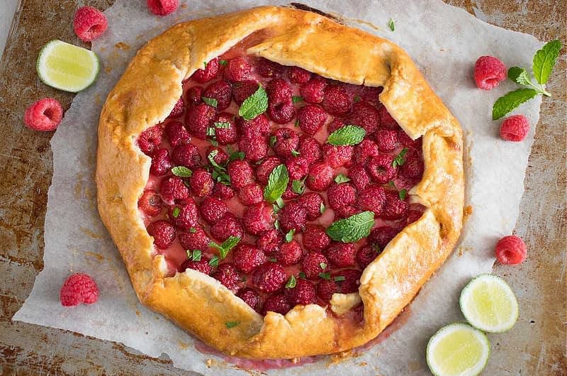 Olive Oil Raspberry and Goat Cheese Galette