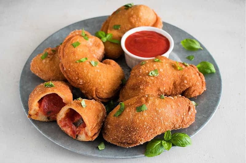 Olive Oil Fried Panzarotti (Deep Fried Calzones)